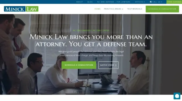 Minick Law P.C. website
