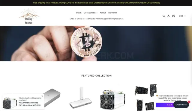 Mining Heaven website
