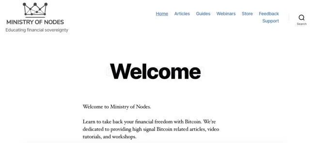 Ministry of Nodes website