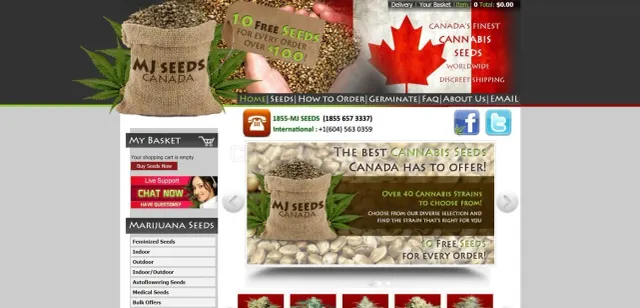 MJ Seeds Canada website