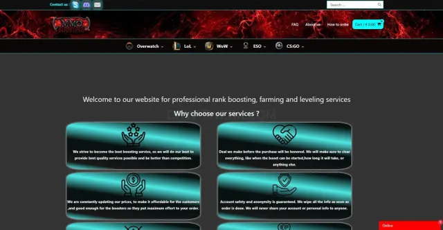 Mmoboosting.net website