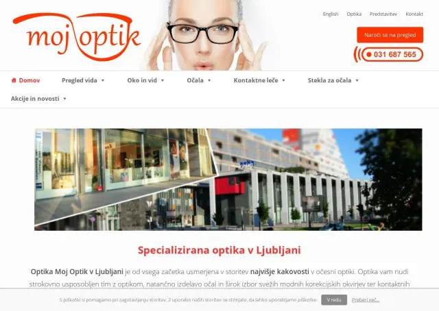 Mojoptik.si website