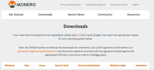 Monero GUI website