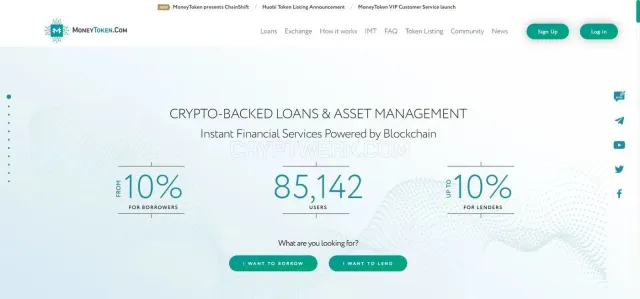 MoneyToken website