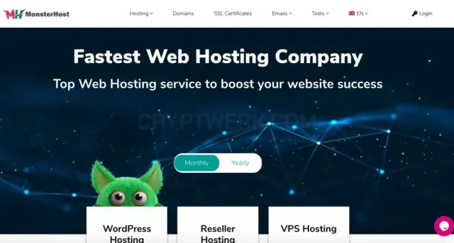 MonsterHost website