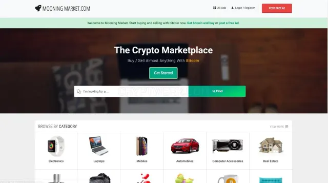 Mooning Market website