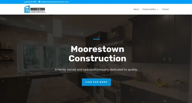 Moorestown Construction website
