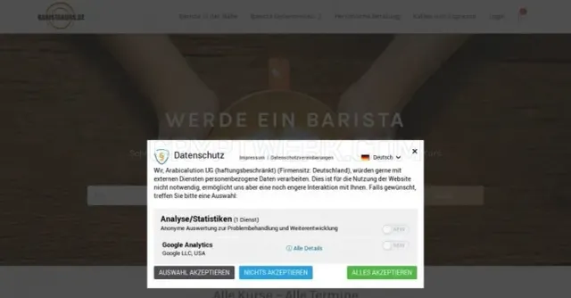 My Roastery website