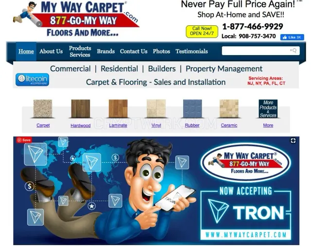 My Way Carpet website