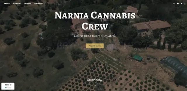 Narnia Cannabis. Crew website