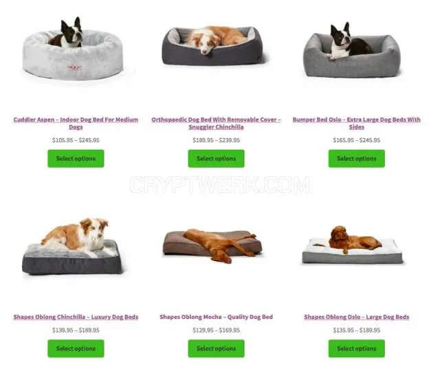 Natural Pet Shop website