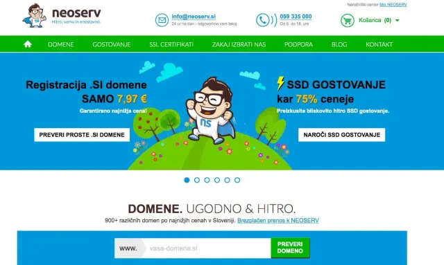NEOSERV website