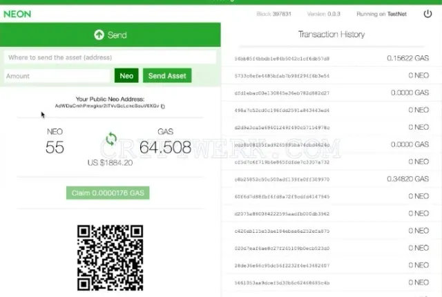 NEON Wallet website