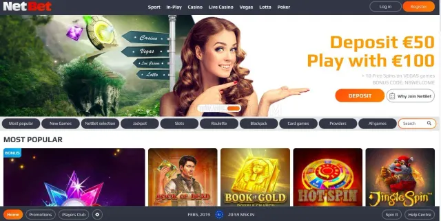 NetBet Casino website