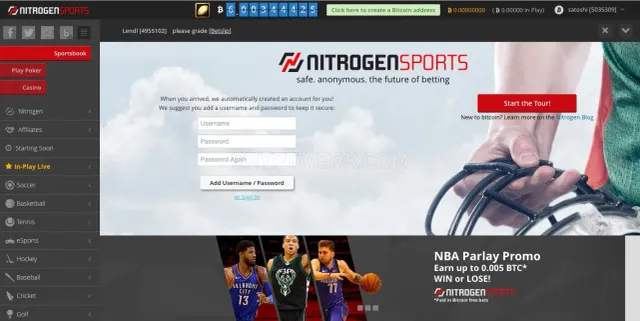 Nitrogen Sports website
