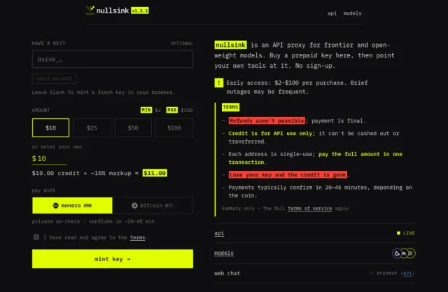 nullsink website