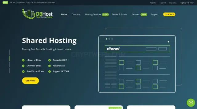 OBHost LLC website