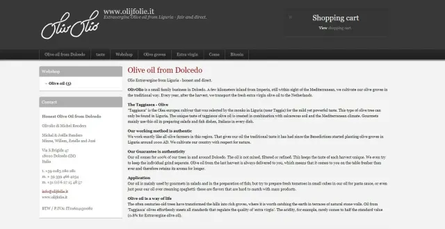 Olijfolie.it website