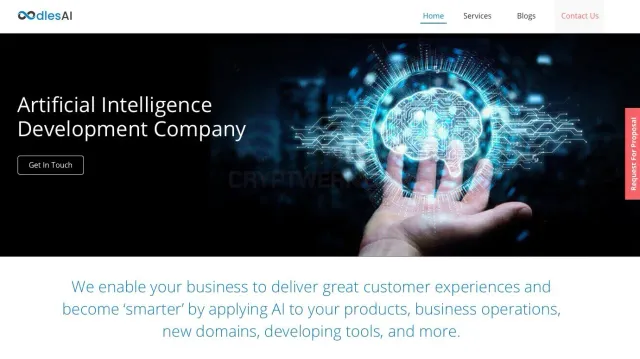 Oodles AI - Artificial Intelligence Services website