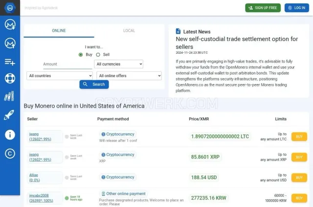 OpenMonero website