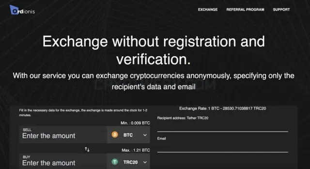 Ordionis website