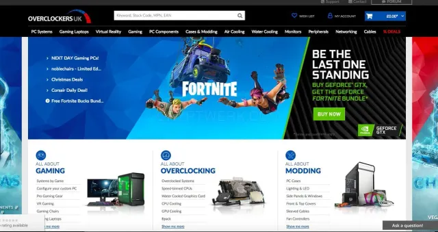 overclockers.co.uk website