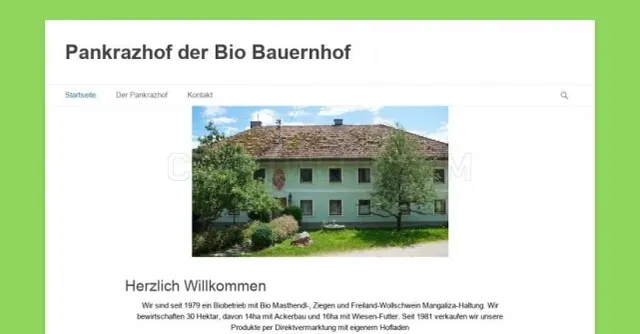 Pankrazhof the organic farm website