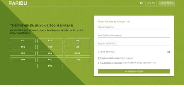 Paribu website