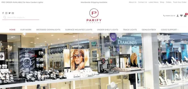 Parify Lighting website