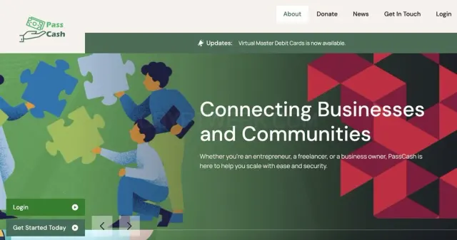 PassCash website