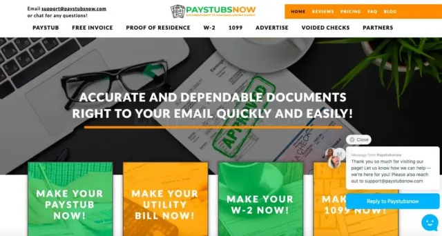 Pay Stubs website