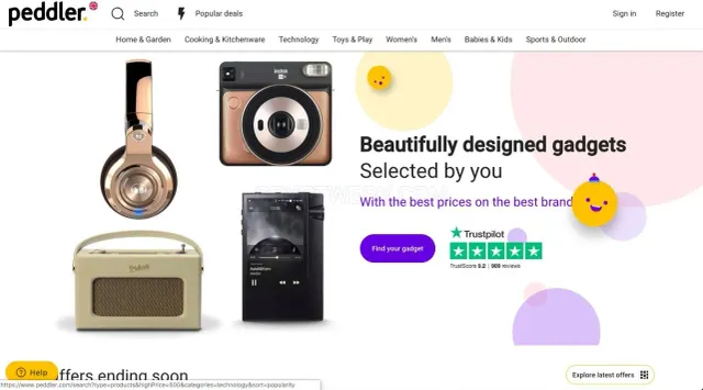 Peddler.com Marketplace website