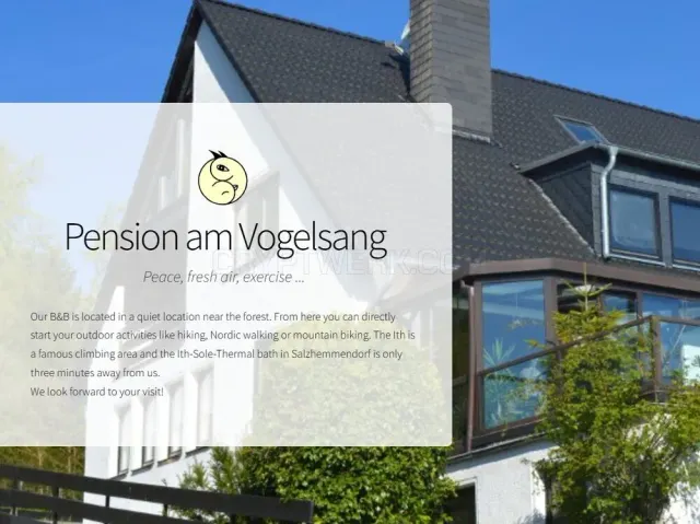 Pension am Vogelsang website