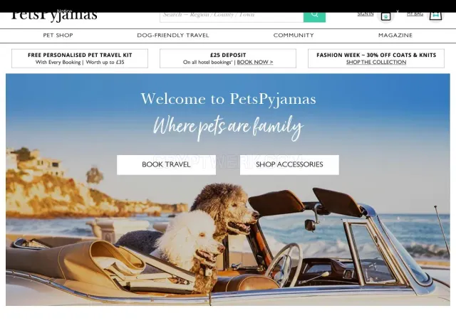Petspyjamas.com website