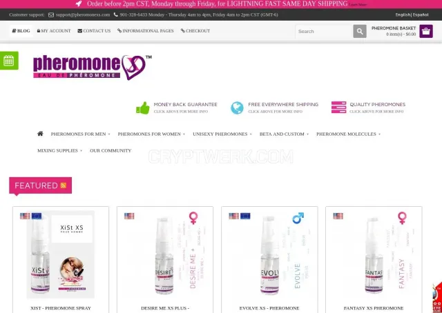 Pheromonexs.com website