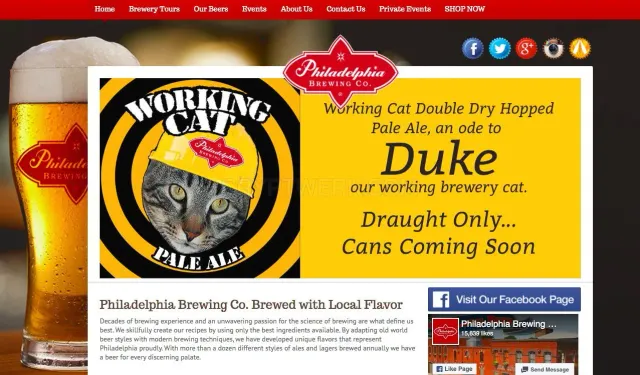 Philadelphia Brewing Company website
