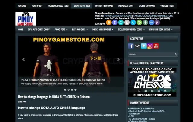 Pinoygamestore.com website