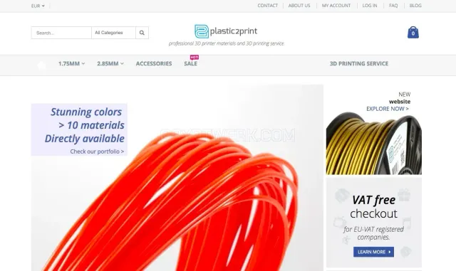 Plastic2Print website