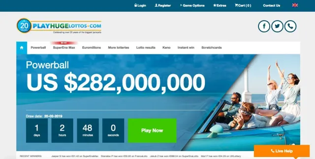PlayHugeLottos website
