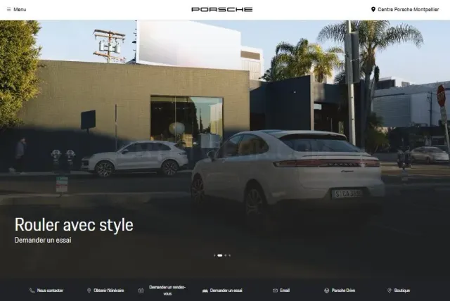 Porsche Montpellier website