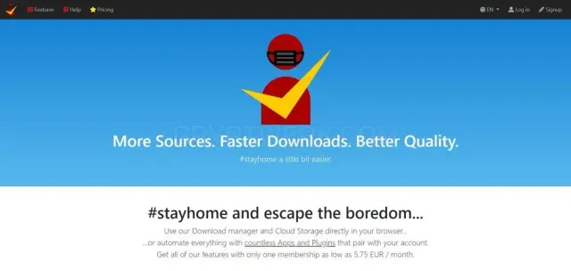 Premiumize website