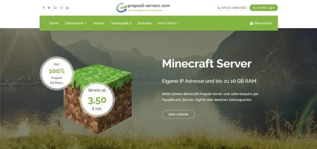 prepaid-servers.com website