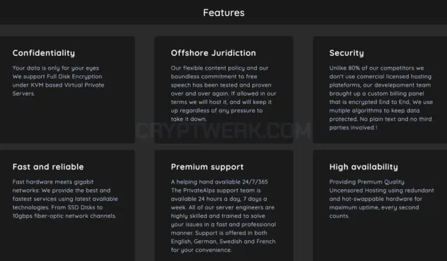 PrivateAlps website