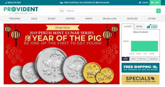 Providentmetals.com website