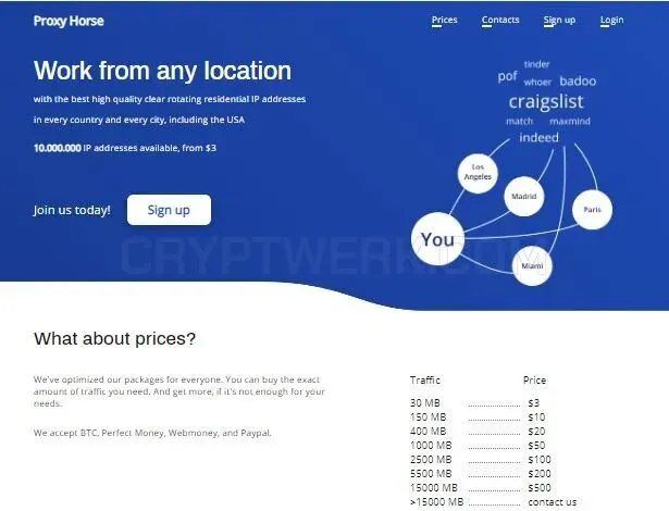 Proxy Horse website