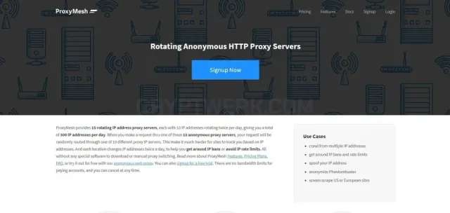 ProxyMesh website