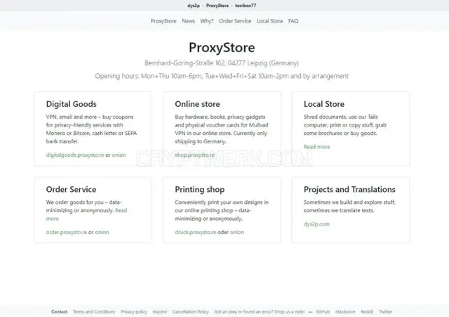 ProxyStore website