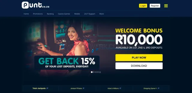 Punt Casino website