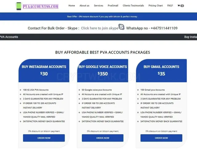 Pvaaccountss website