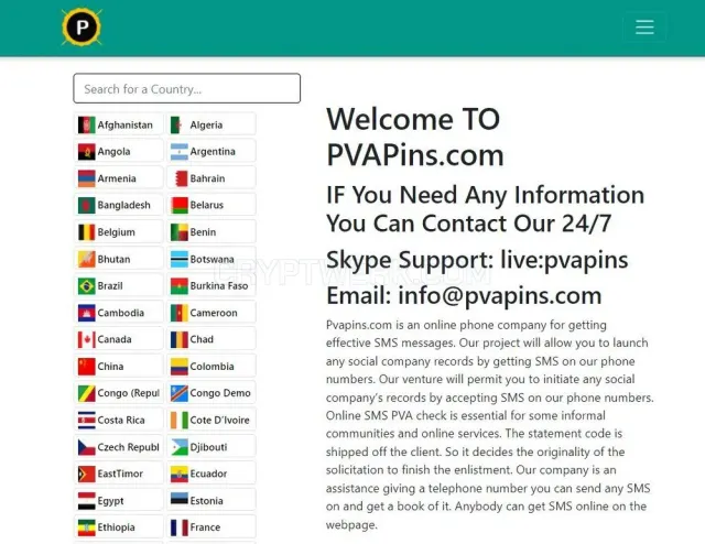 PVAPins website